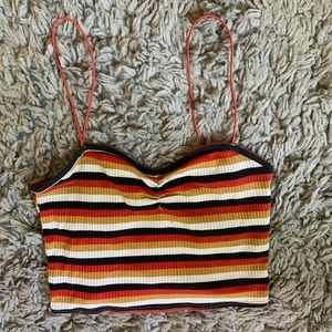 Urban outfitters striped ribbed tank top